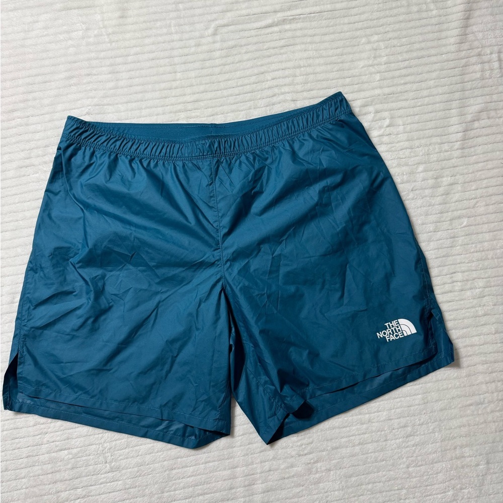 The North Face Size L Men's Athletic Shorts - Blue